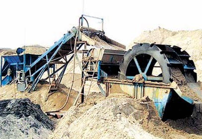 水輪洗沙機(jī)工作場(chǎng)